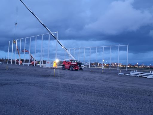 industrial construction, mounting, assembling